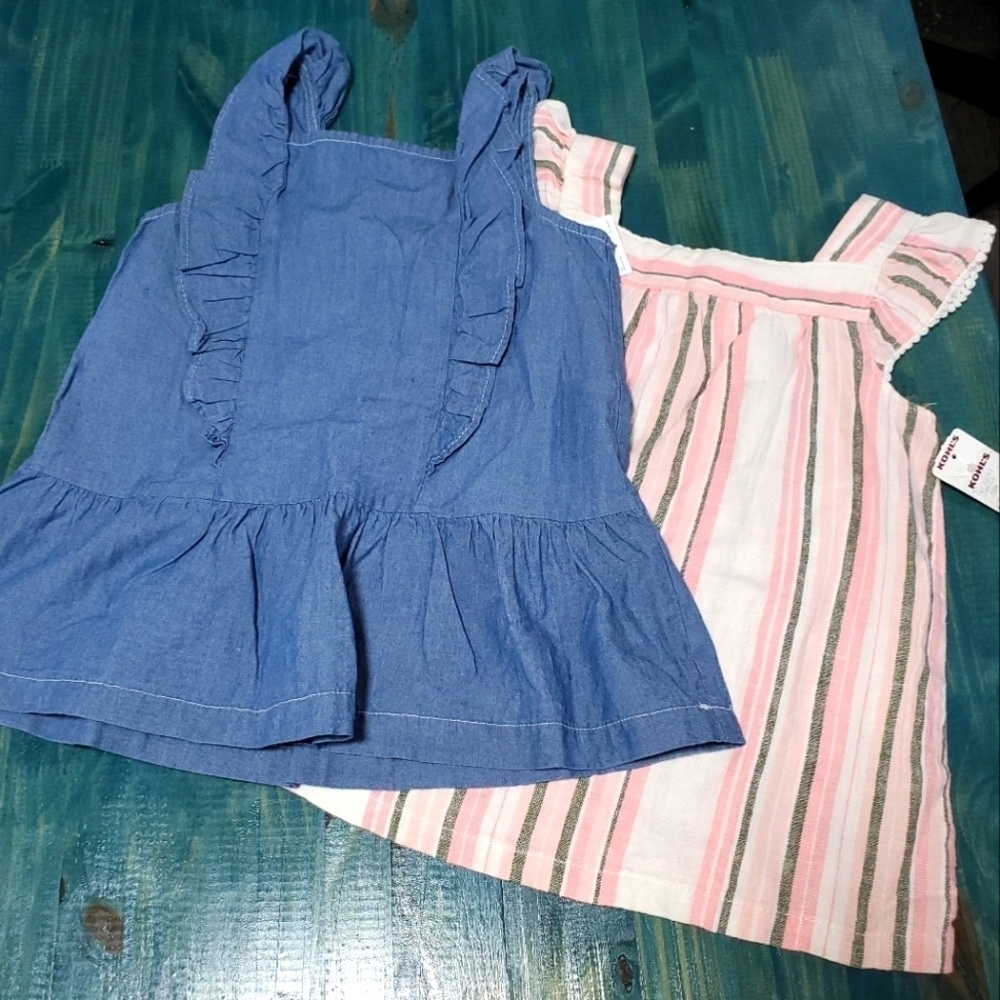 CARTER'S 2 Sleeveless ruffle tops NEW 4/5 Carters